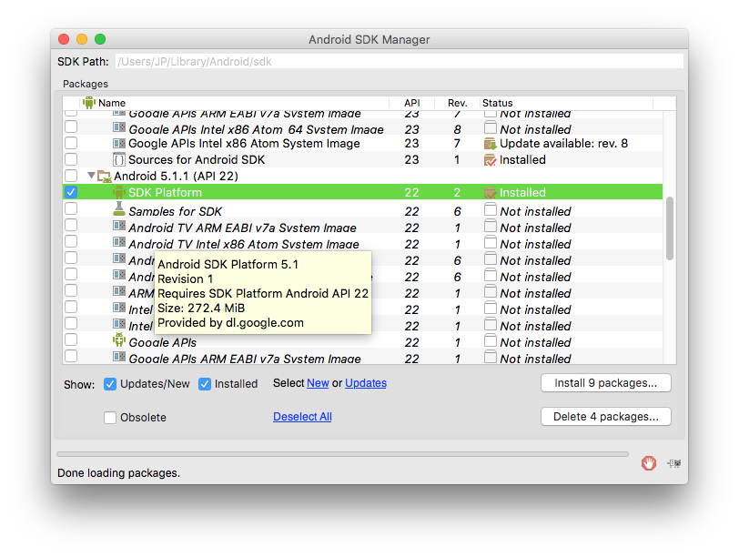 mac android emulator 5.1.1